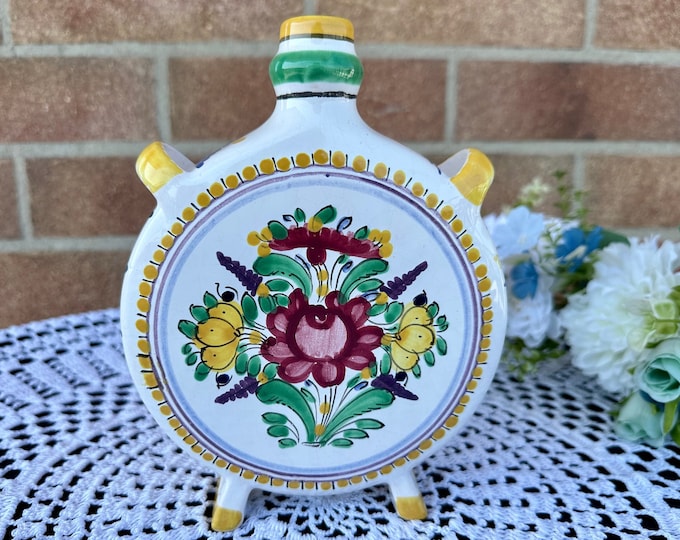 Artistic Ceramic Canteen with Dazzling Hand-Painted Ornaments - A Functional Masterpiece