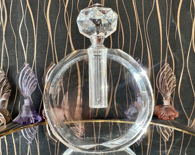 Handcrafted Crystal Perfume Bottle from Oleg Cassini Workshop