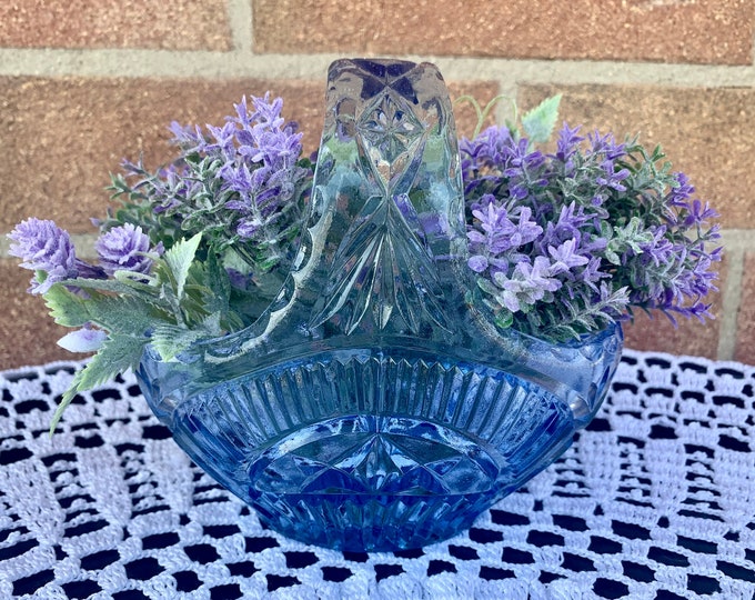 Glass basket from 70s, Czechoslovakia.