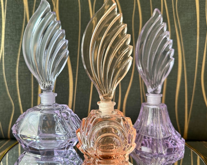 Pink Glass Perfume Bottle: Decorative Oil Atar Container (5.51 in)