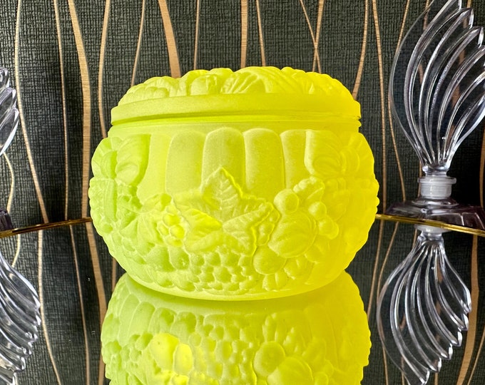 Vintage Uranium Glass Box