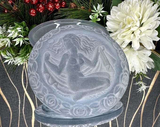 Frosted Blue Glass Box