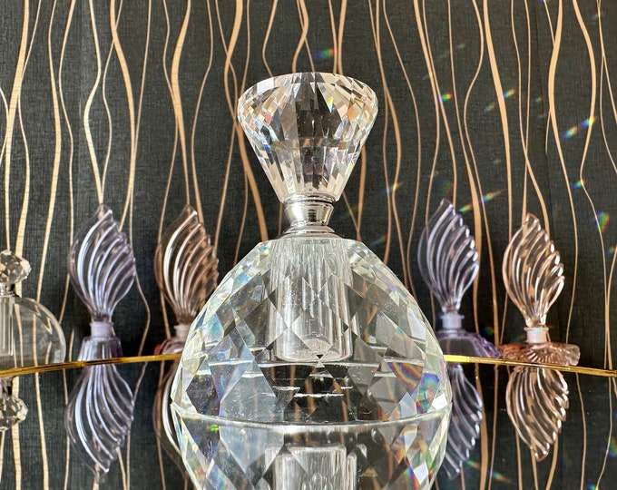 Handcrafted Crystal Perfume Bottle from Oleg Cassini Workshop