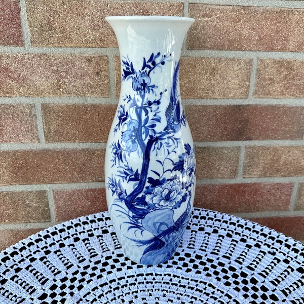 Vases anciens en Chine bleus et blancs, XIXe siècle