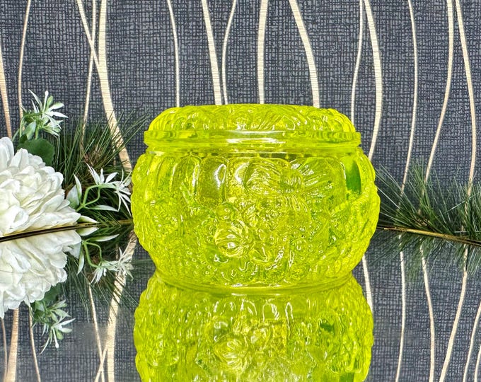Vintage Uranium Glass Box - Hoffmann & Schlevogt Vintage Home Decor