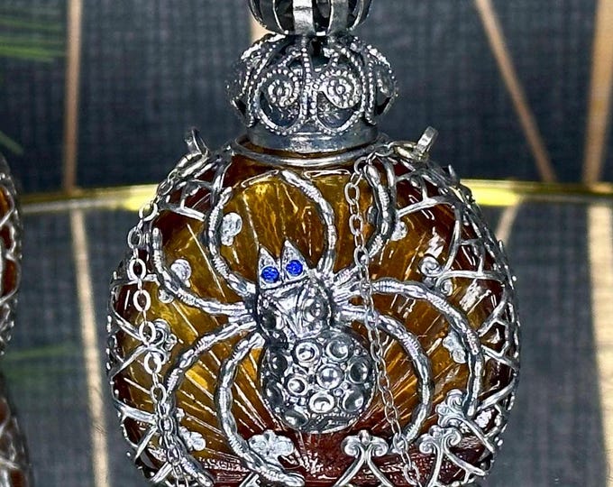 Featured listing image: Stylish Spider Design Perfume Bottle - Wearable Art for Outfits