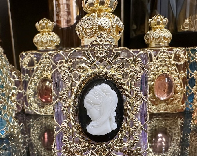 Elegant Purple Glass Perfume Bottle, 10 ml