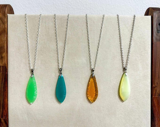 Uranium Glass Pendant Necklace