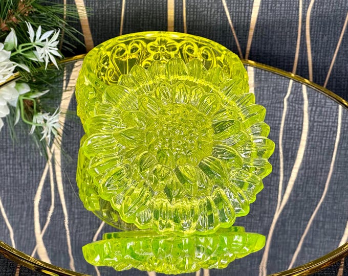 Luxurious Uranium Glass Jewelry Box