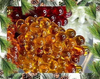 Light Orange Glass Bunch of Grapes, 1 piece