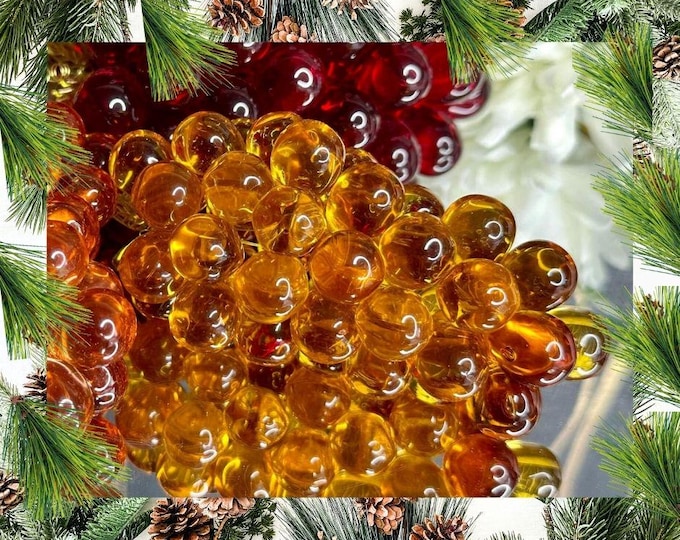 Light Orange Glass Bunch of Grapes, 1 piece