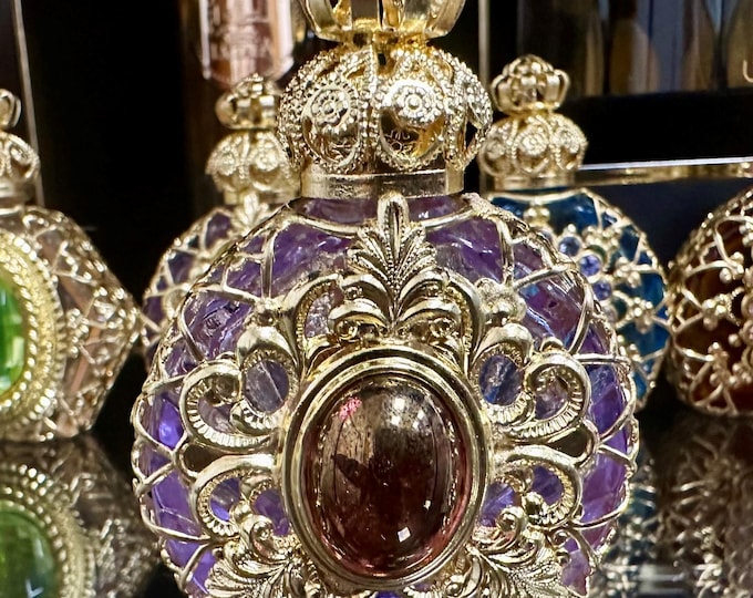 Royal Purple Glass Perfume Bottle, 7 ml