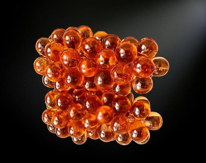 Orange Glass Grape Bunch - Unique Table Centerpiece