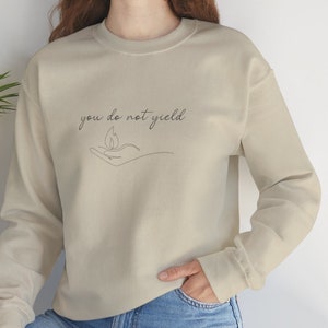 You Do Not Yield | Sarah J Maas | Throne of Glass | Aelin Galathynius Unisex Heavy Blend™ Crewneck Sweatshirt