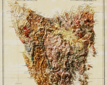 From 12.99 euros: Geological Sketch Map of Tasmania (1914)