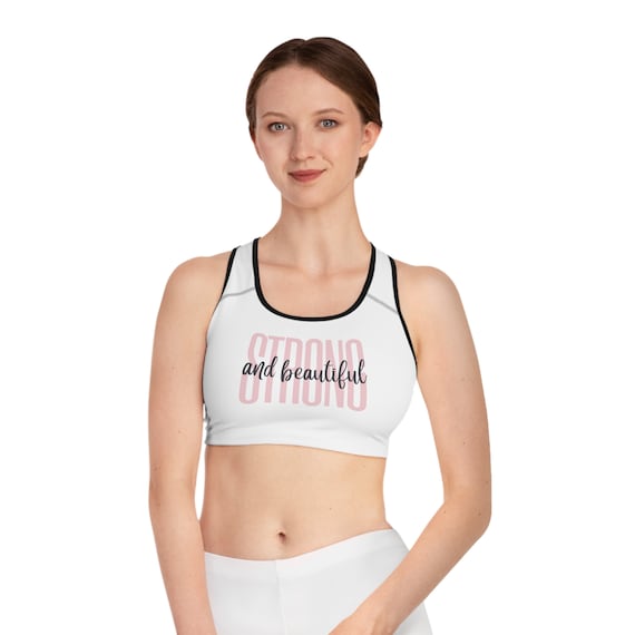 Strong and Beautiful Sports Bra Supportive Compression Fit Stylish