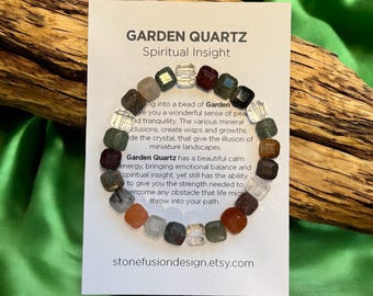 Garden Quartz Crystal Bracelet, Emotional Balancing, Spiritual Insight