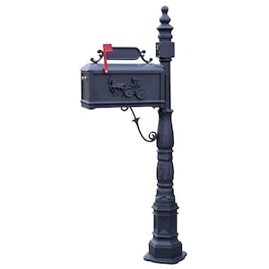 Cast Aluminum Mailbox with Heavy Duty Post #HS8000