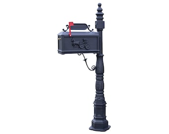 Cast Aluminum Mailbox with Heavy Duty Post #HS8000