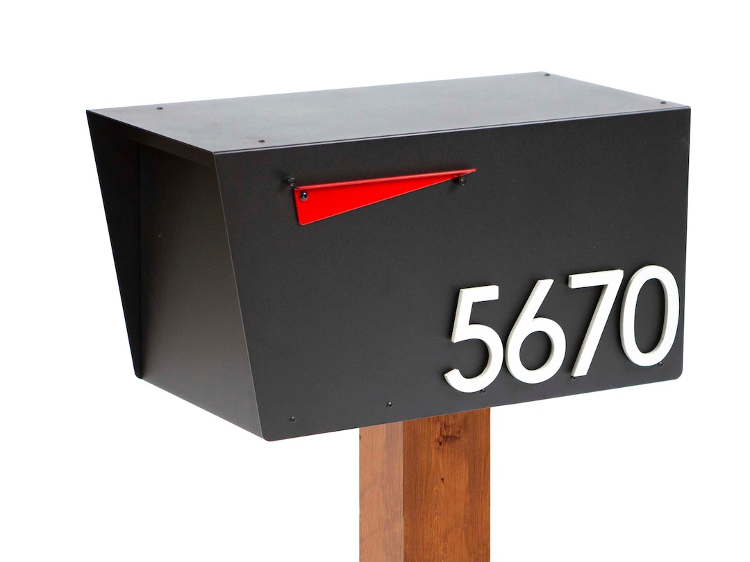 Large Mailbox, Postmounted Contemporary Style HC110 Etsy
