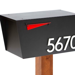 Large Mailbox, Post-Mounted Contemporary Style HC110 image 1