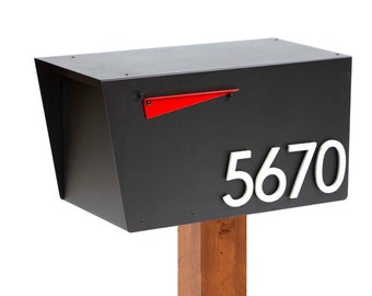 Large Mailbox, Post-Mounted Contemporary Style #HC110