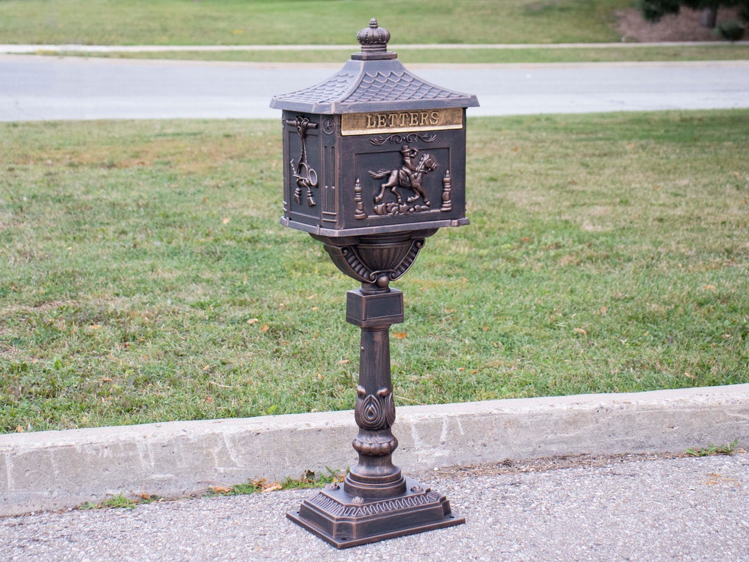 Cast Aluminum Mailbox Post Mounted HS9000 Etsy