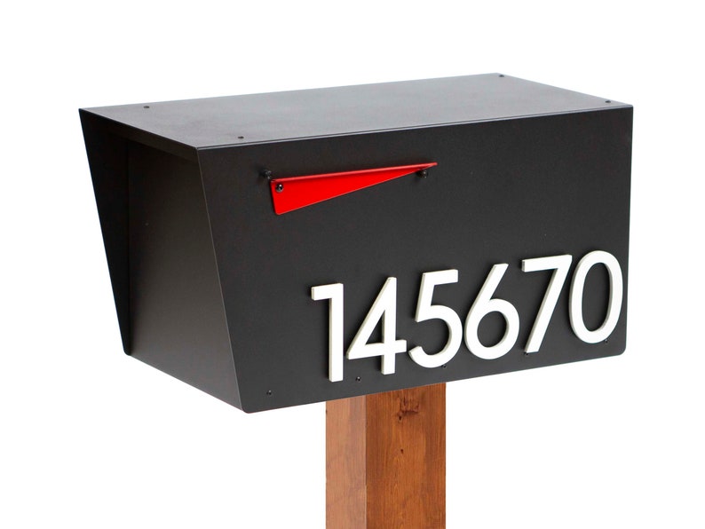 Large Mailbox, Post-Mounted Contemporary Style HC110 image 10