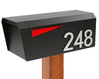 Chamfered Mailbox, Post-Mounted Modern Design #HC300