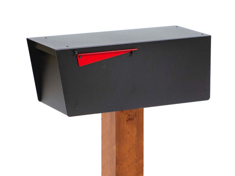 Black Mailbox, Post-Mounted Modern Design HC100 image 2