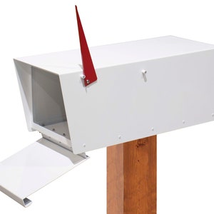 White Mailbox, Post-Mounted Modern Design HC101 immagine 3