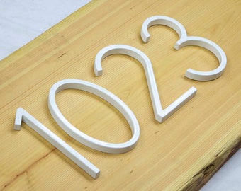 6" White Metal House numbers, #HB02