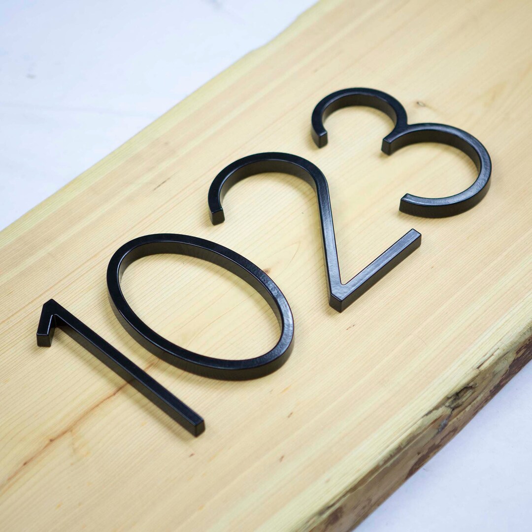 6 Black Metal House Numbers, HB01 Etsy
