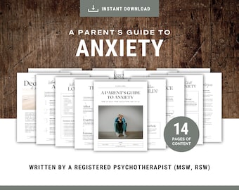 Guide des parents sur l'anxiété ressource en santé mentale feuille de travail sur le soulagement de l'anxiété bureau de thérapie outils d'anxiété pour adolescents thérapeute conseil DBT CBT SEL