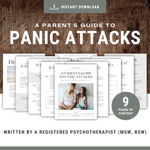 Parents Guide to Panic Attacks guide anxiety relief worksheet therapy office resources teen anxiety tools counselling therapist DBT CBT SEL