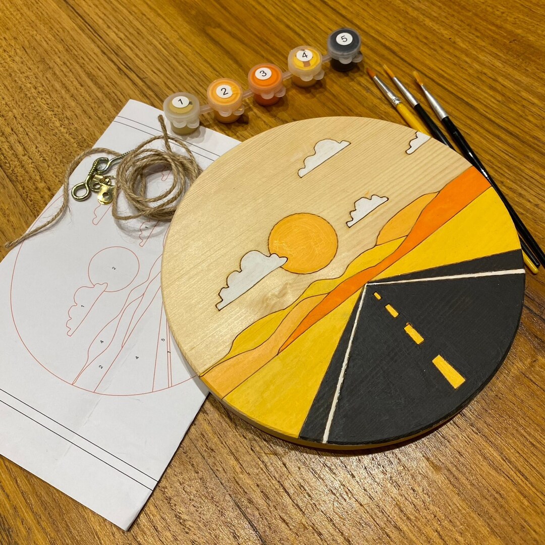 Wood Paint by Number Kit for Wall Decor / DIY Craft Kit for Etsy