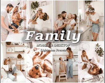 22 FAMILY Presets, Mobile Lightroom Presets, Blogger Mom Presets, Bright White Presets, Mommy Presets, Instagram Filters, Indoor Preset, dng