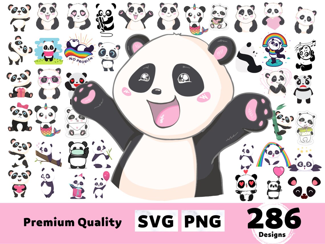 Panda Svg, Cute Panda Svg, Panda Face Svg, Panda Head Svg, Panda ...
