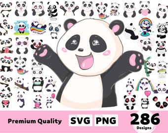 Panda svg, Cute panda svg, Panda face svg, Panda head svg, Panda monogram svg, Panda svg bundle, Panda cricut, panda cut file