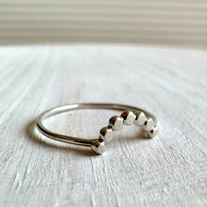 Dottie Arch Ring - Handmade - Half Circle Ring - Simple Band - Dot Ring - Minimalist Ring - Stacking Ring - Gift for Her -