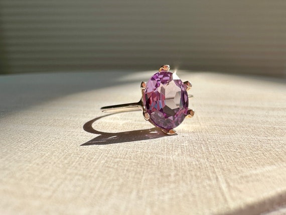 Handmade Sterling Silver Alexandrite Ring - June Birthstone (Calypso Ring)