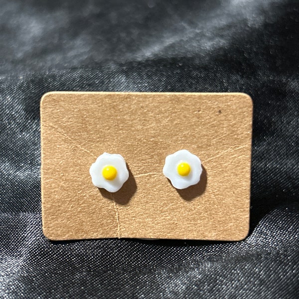 Fried Egg Stud Earrings-Hypoallergenic-Minimalistic Earrings cute funny gag gift