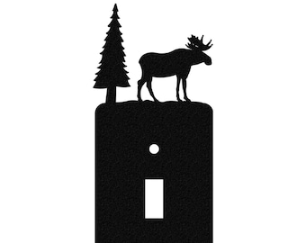 Moose & Cabin Light Switch Cover Wall Plate
