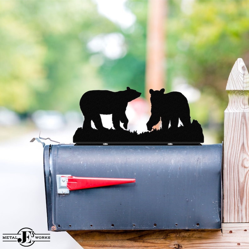 Bears Mailbox Topper Etsy