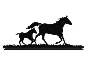 Mare & Foal Horse Mailbox Topper