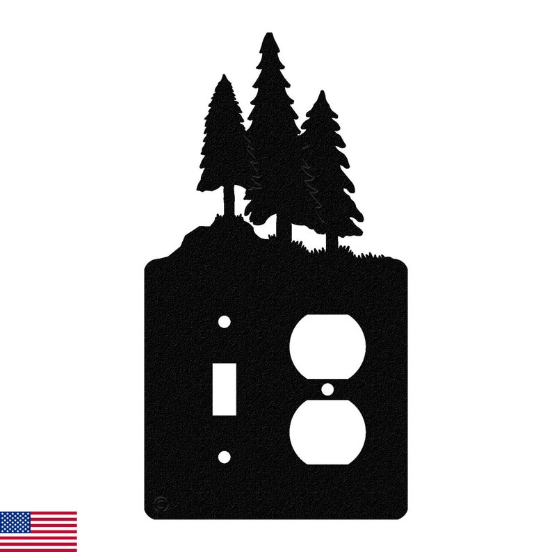 3 Pine Trees Light Switch Cover Wall Plate - Etsy