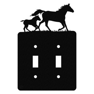 Mare & Foal Horse Light Switch Cover Wall Plate - Etsy