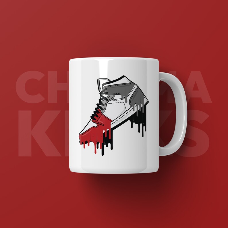 Red/grey Color Drip Sneaker PNG Digital Download Etsy