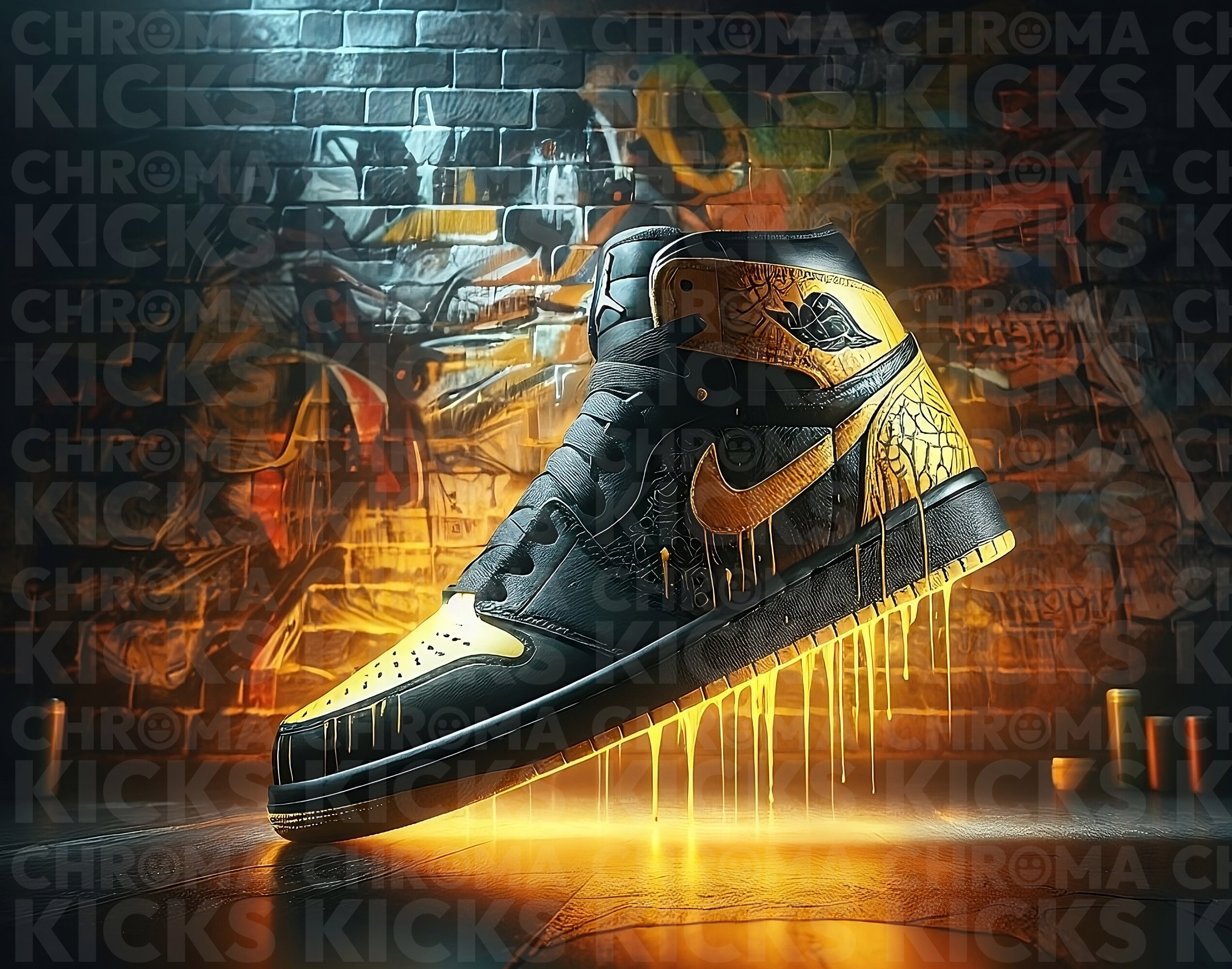 Nike black shoes with gold sale