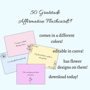 Cartes de gratitude pour la loi de l’attraction ! Citations inspirantes modifiables !